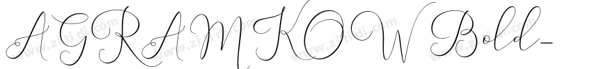 AGRAMKOW Bold字体转换